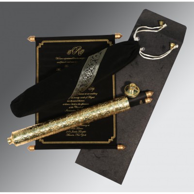 BLACK VELVET WEDDING CARD : SC-5005D - 123WeddingCards