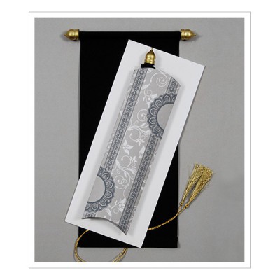 BLACK VELVET WEDDING CARD : SC-5010B - 123WeddingCards