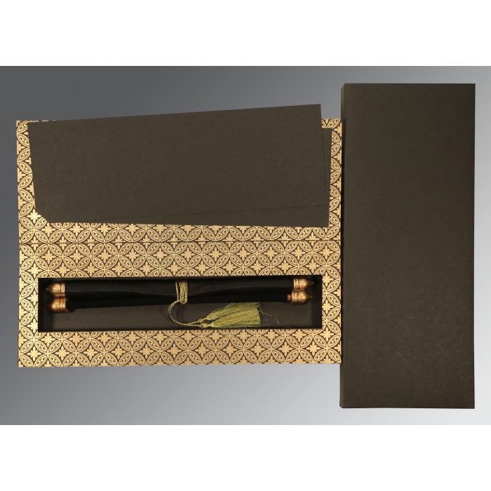 BLACK VELVET WEDDING INVITATION : SC-5008B - 123WeddingCards