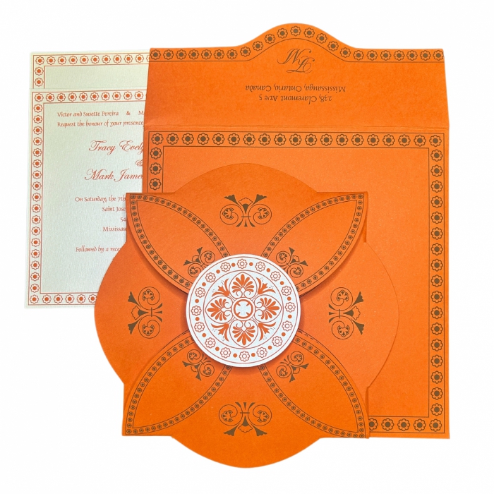  BUTTERFLY THEMED - SCREEN PRINTED WEDDING INVITATION : IN-820A - 123WeddingCards