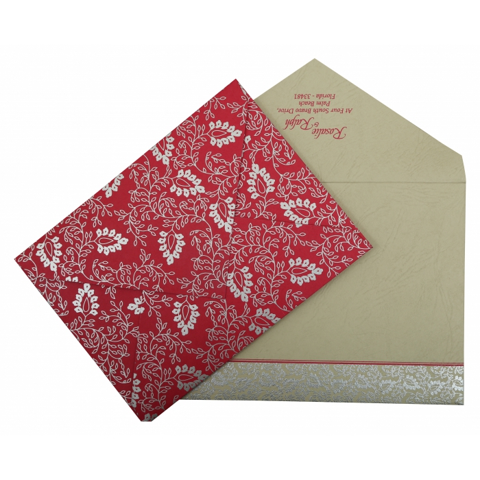 HOT PINK MATTE SCREEN PRINTED WEDDING INVITATION : IN-811E - 123WeddingCards