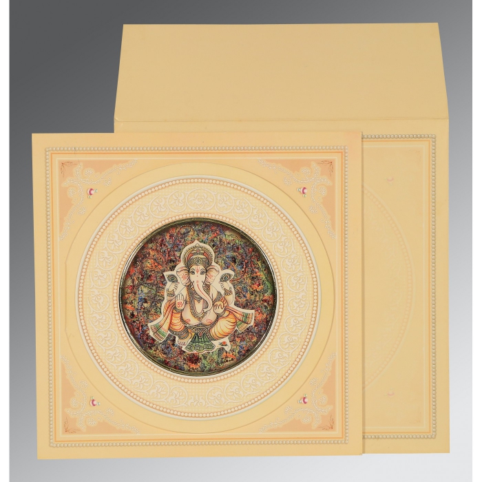 IVORY MATTE FOIL STAMPED WEDDING INVITATION : IN-1101 - 123WeddingCards