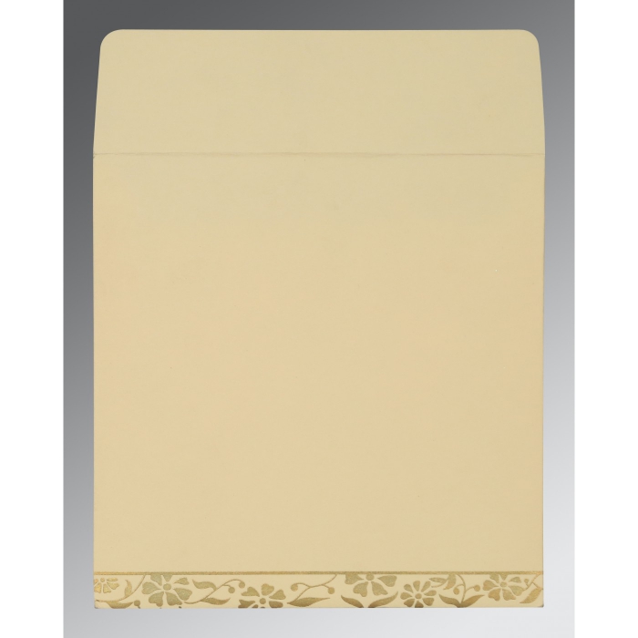 OFF-WHITE MATTE FLORAL THEMED - SCREEN PRINTED WEDDING CARD : D-8222I ...