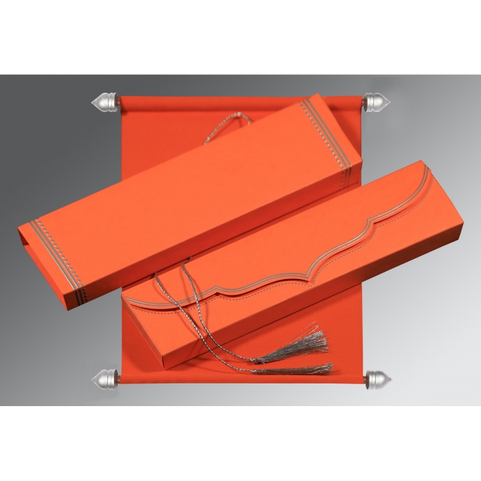 BRICK RED VELVET WEDDING INVITATION : SC-5011E - 123WeddingCards