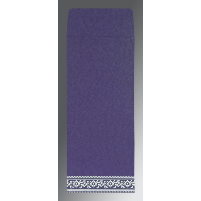 PURPLE WOOLY SCREEN PRINTED WEDDING INVITATION : IN-8220P - 123WeddingCards