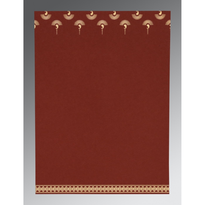 MAROON MATTE SCREEN PRINTED WEDDING INVITATION G8247D 123WeddingCards