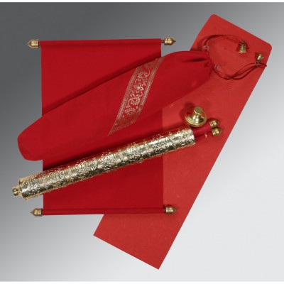 RED VELVET WEDDING CARD : SC-5005C - 123WeddingCards