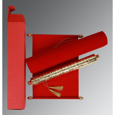 RED VELVET WEDDING CARD : SC-5006L - 123WeddingCards