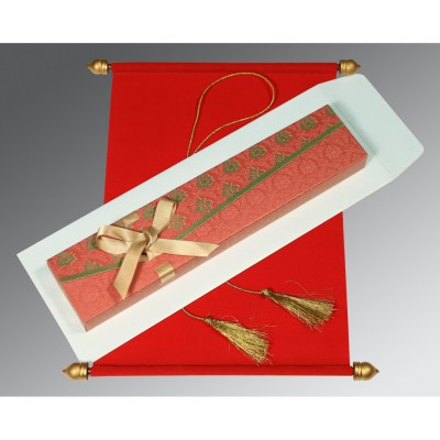 RED VELVET WEDDING INVITATION : SC-5016A - 123WeddingCards