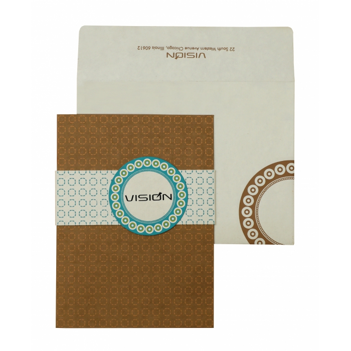 WHITE KHAKI HANDMADE COTTON SCREEN PRINTED HOLIDAY CARDS : H-849 - 123WeddingCards