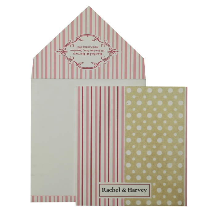 WHITE MATTE SCREEN PRINTED WEDDING INVITATION : SC-827 - 123WeddingCards