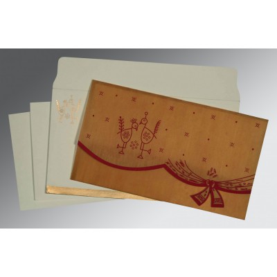 YELLOW WOOLY UNIQUE THEMED - SCREEN PRINTED WEDDING INVITATION : IN-8204D - 123WeddingCards