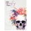 WHITE MATTE WEDDING INVITATION : BLOOMING-SKULL - 123WeddingCards